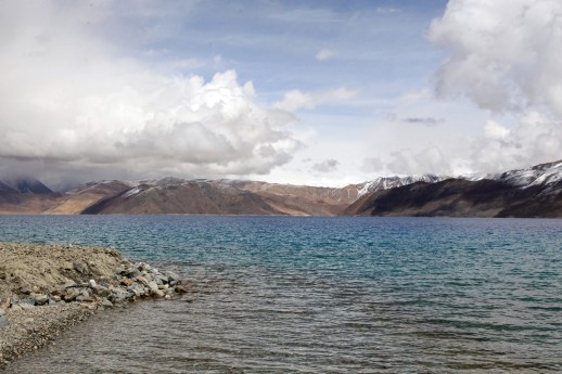 On the shores of the vast Pangong Lake